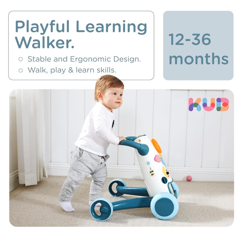 Montessori Baby Walker - Interactive Push Toy with Music & Lights