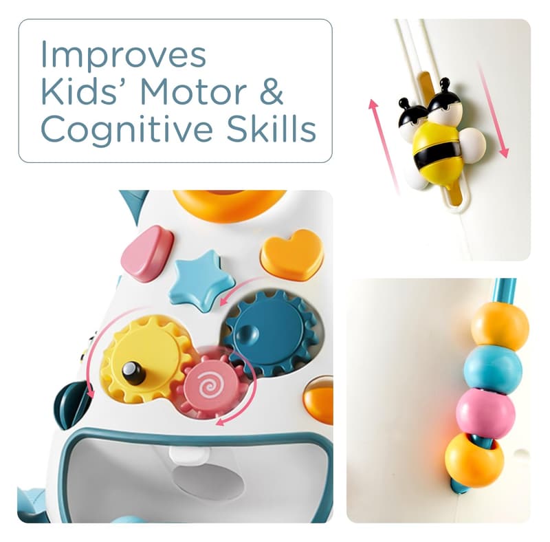 Montessori Baby Walker - Interactive Push Toy with Music & Lights