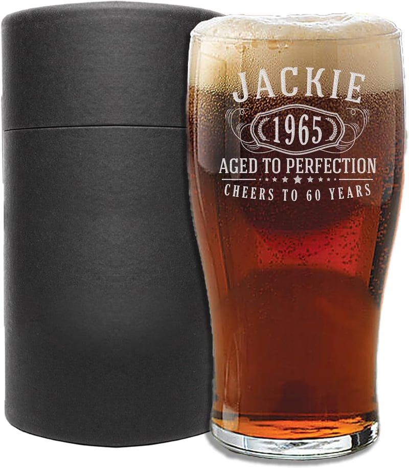 Custom Engraved 20oz Pub Pint Glass - Beer Gift for Him