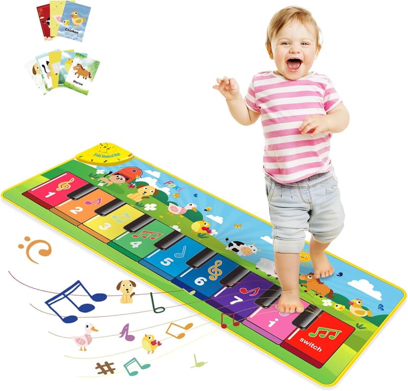 Musical Floor Piano Mat for Toddlers, Educational Playmat