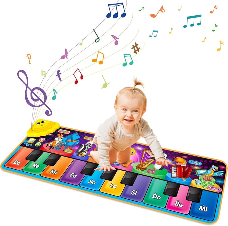 Kids Musical Piano Mat with 25 Sounds - Educational Playmat for Toddlers