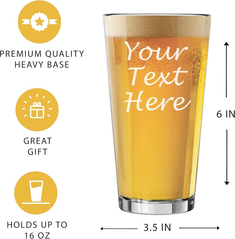 Personalized 16oz Engraved Beer Mug for Special Occasions