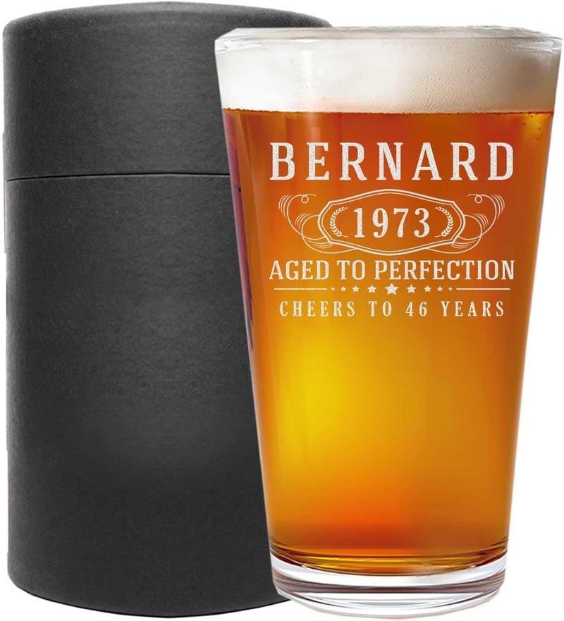 40th Birthday Personalized Engraved Pint Beer Glass