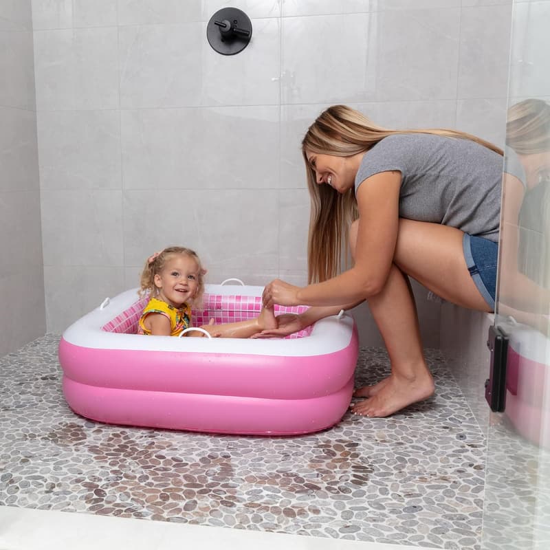 Toddler Inflatable Pool with Soft Floor - Summer Water Toy