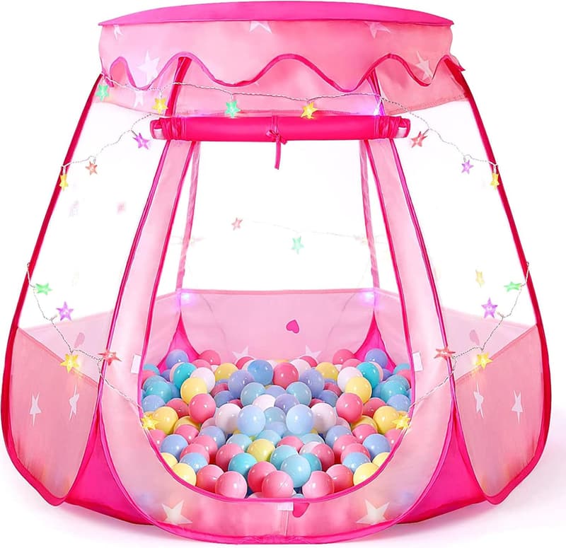 Colorful Star Light Pop-Up Tent for Kids' Birthdays