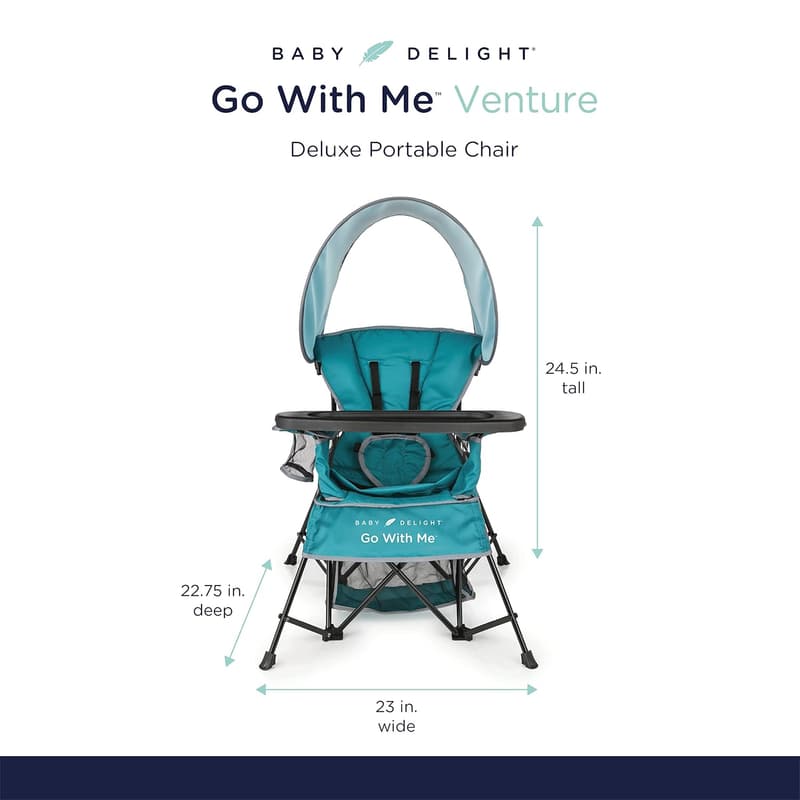 Venture Portable Baby Chair with Sun Canopy - Teal