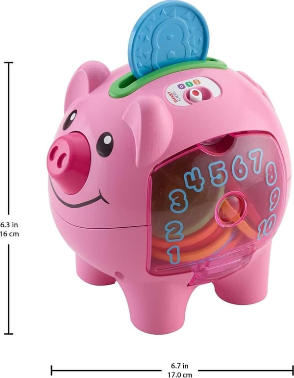 Fisher-Price Smart Stages Piggy Bank Toy for Babies 6+ Months