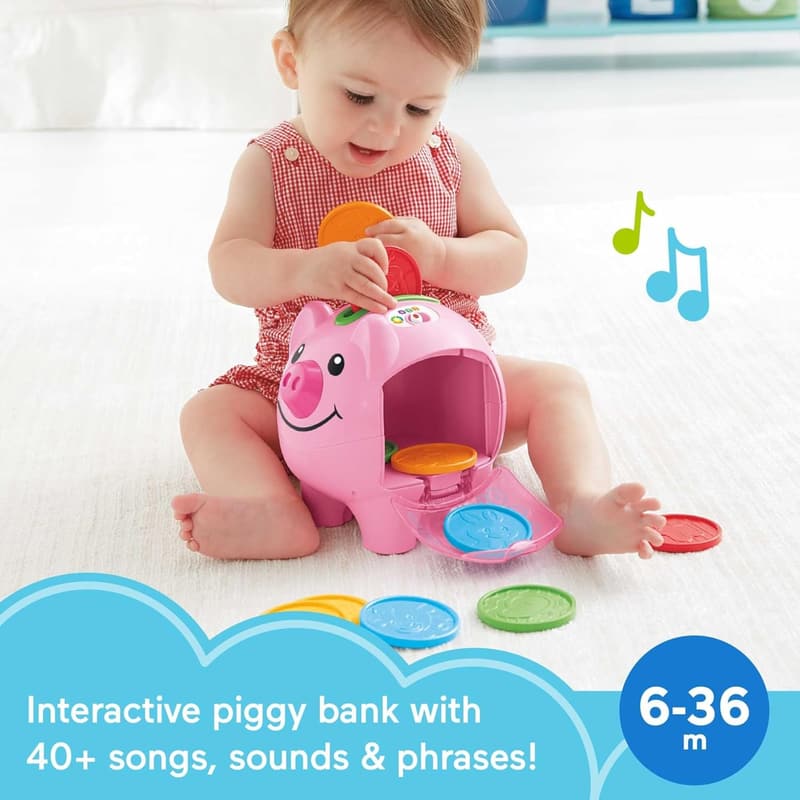 Fisher-Price Smart Stages Piggy Bank Toy for Babies 6+ Months