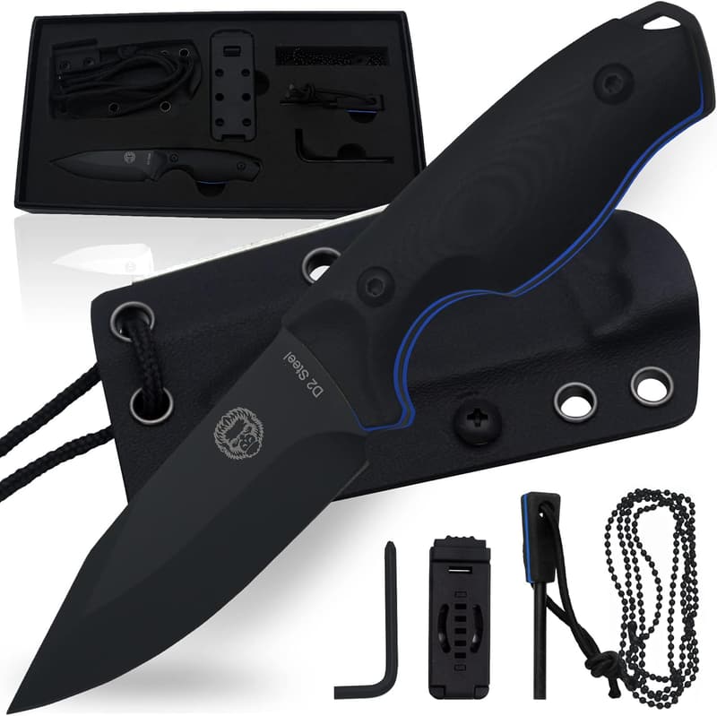 Gorilla Survival Baby Fixed Blade Knife with Kydex Sheath