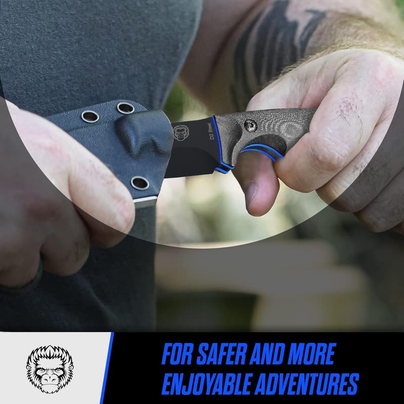 Gorilla Survival Baby Fixed Blade Knife with Kydex Sheath
