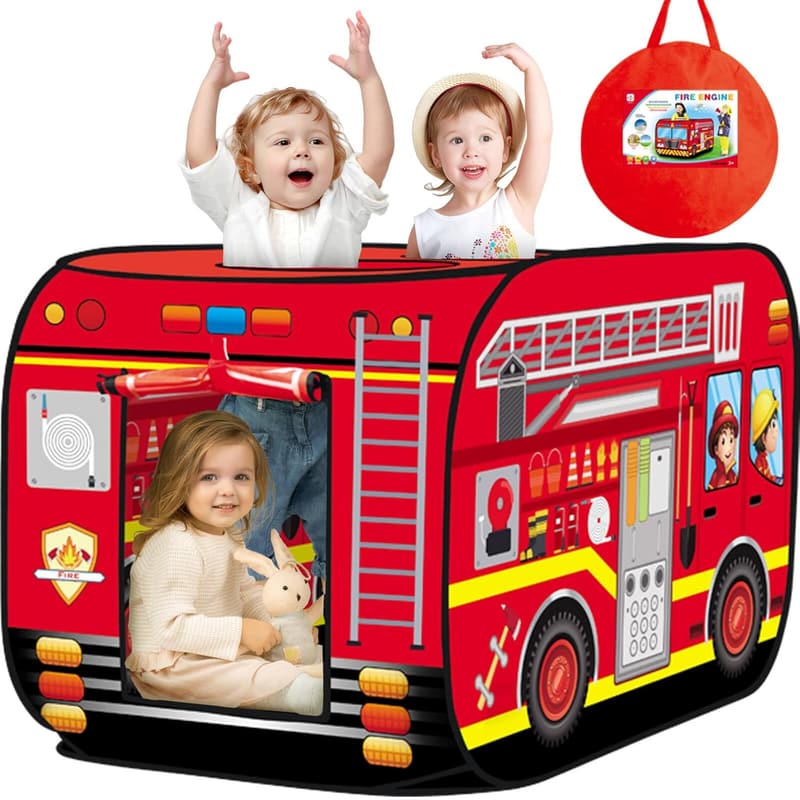 Fire Truck Play Tent for Kids 1-5 年 - Indoor/Outdoor