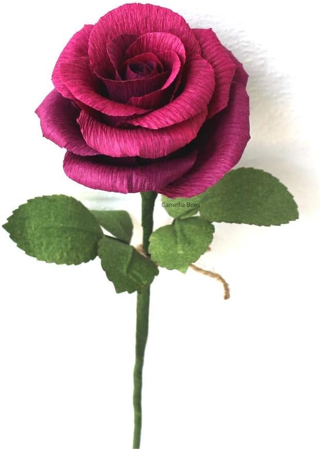 1st Wedding Anniversary Handmade Paper Rose Gift for Couples