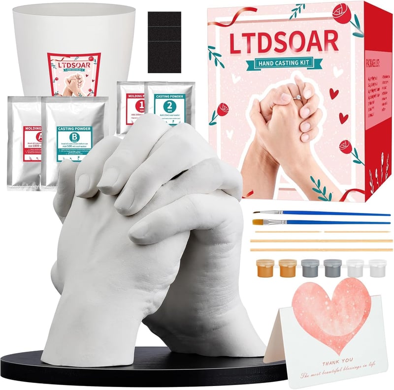 Couples Hand Casting Kit for Romantic Anniversaries and Weddings