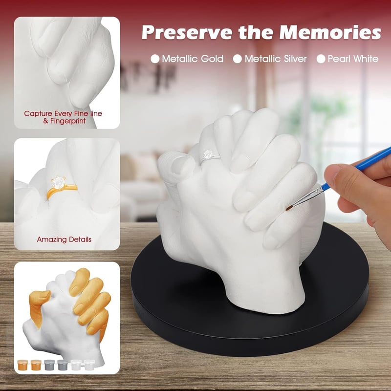 Couples Hand Casting Kit for Romantic Anniversaries and Weddings