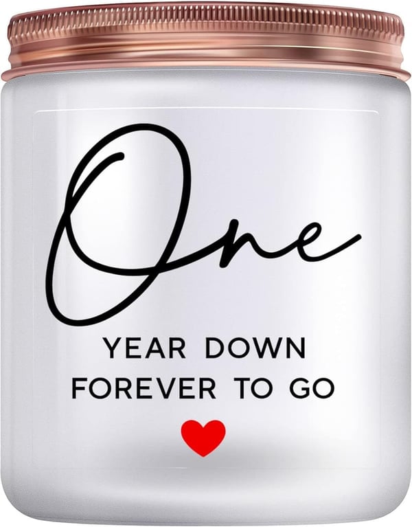 First Anniversary Candles Gift for Couples - Happy Paper