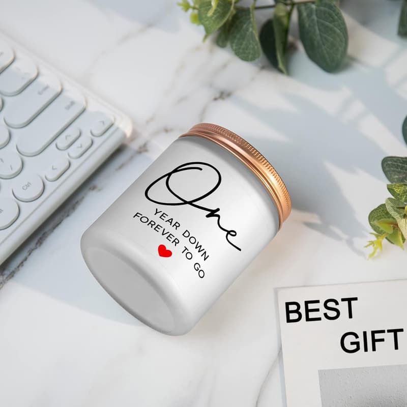 First Anniversary Candles Gift for Couples - Happy Paper