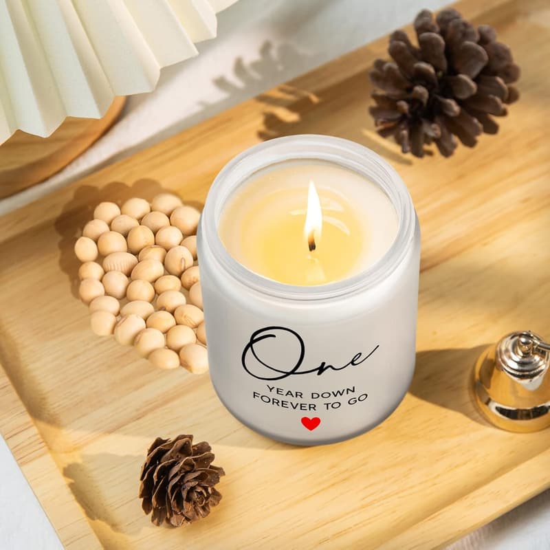 First Anniversary Candles Gift for Couples - Happy Paper