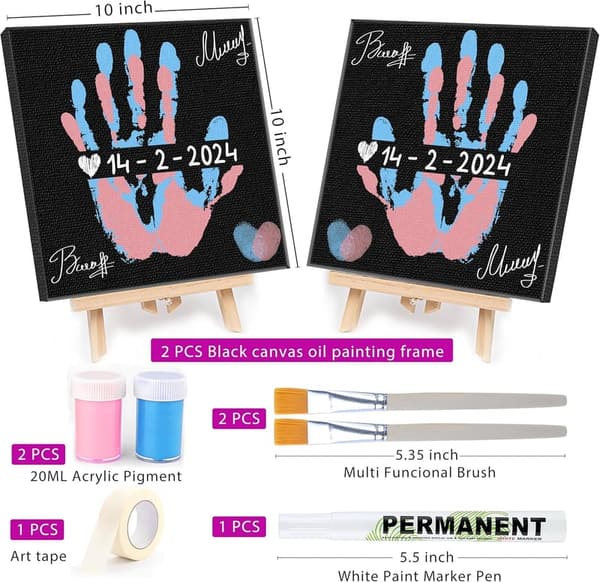 Couples Painting Date Night Handprint Frame Kit - 2 Pack