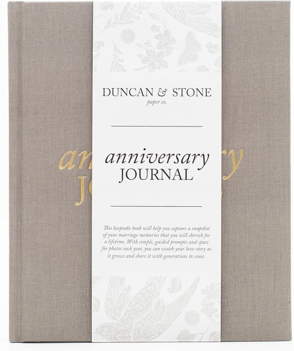 Anniversary Journal for Couples - 189-Page Memory Book
