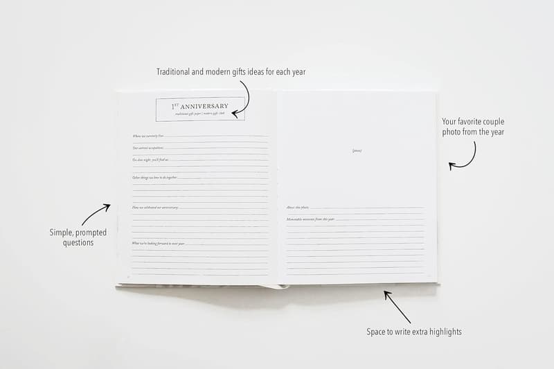 Anniversary Journal for Couples - 189-Page Memory Book
