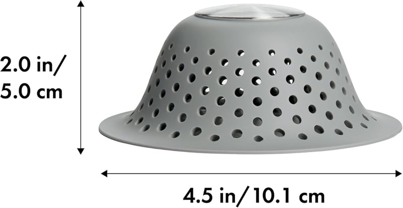 Silicone Shower & Tub Drain Protector by OXO, Gray
