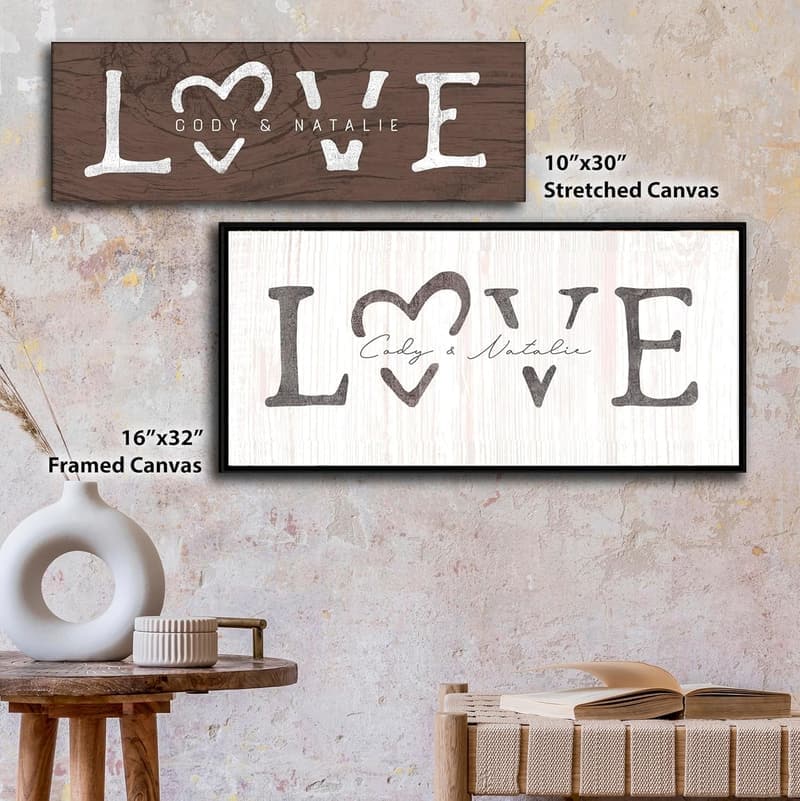 Valentine's Day Customized Couple's Canvas Art (6