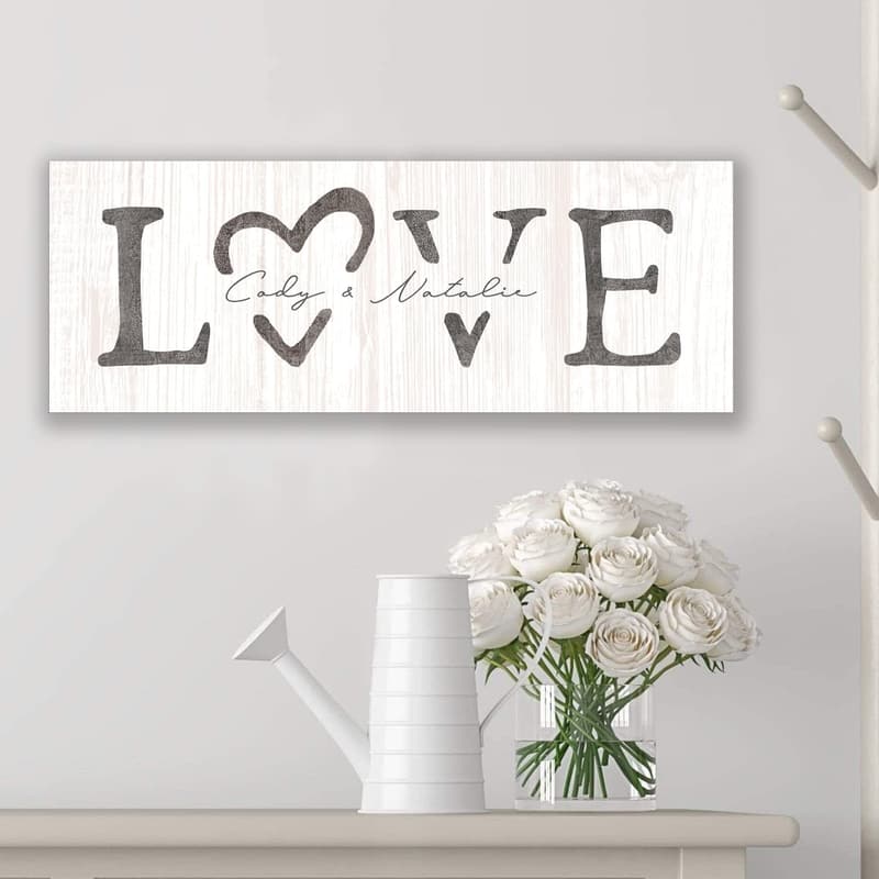 Valentine's Day Customized Couple's Canvas Art (6