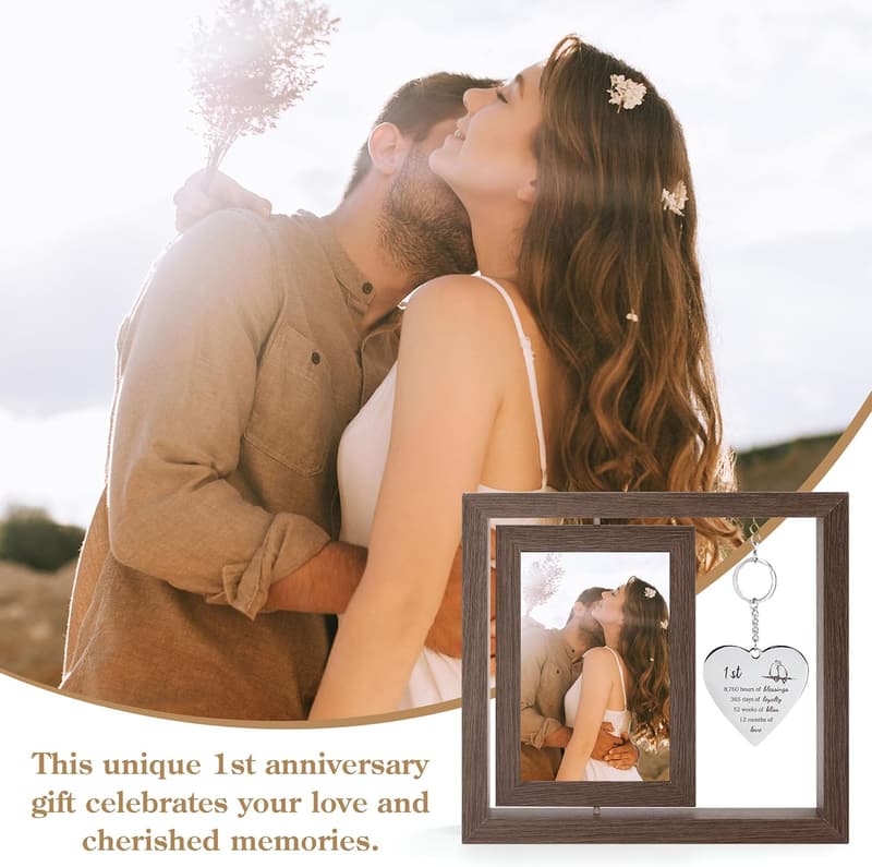 1st Anniversary Picture Frame Gift for Couples