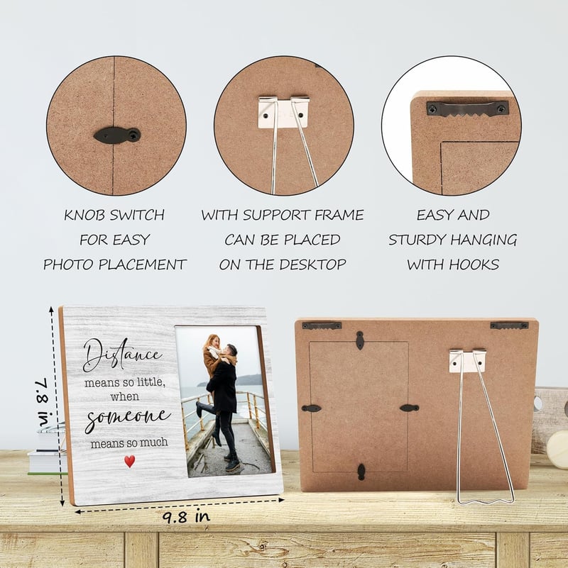 Long Distance Relationship Photo Frame for Couples