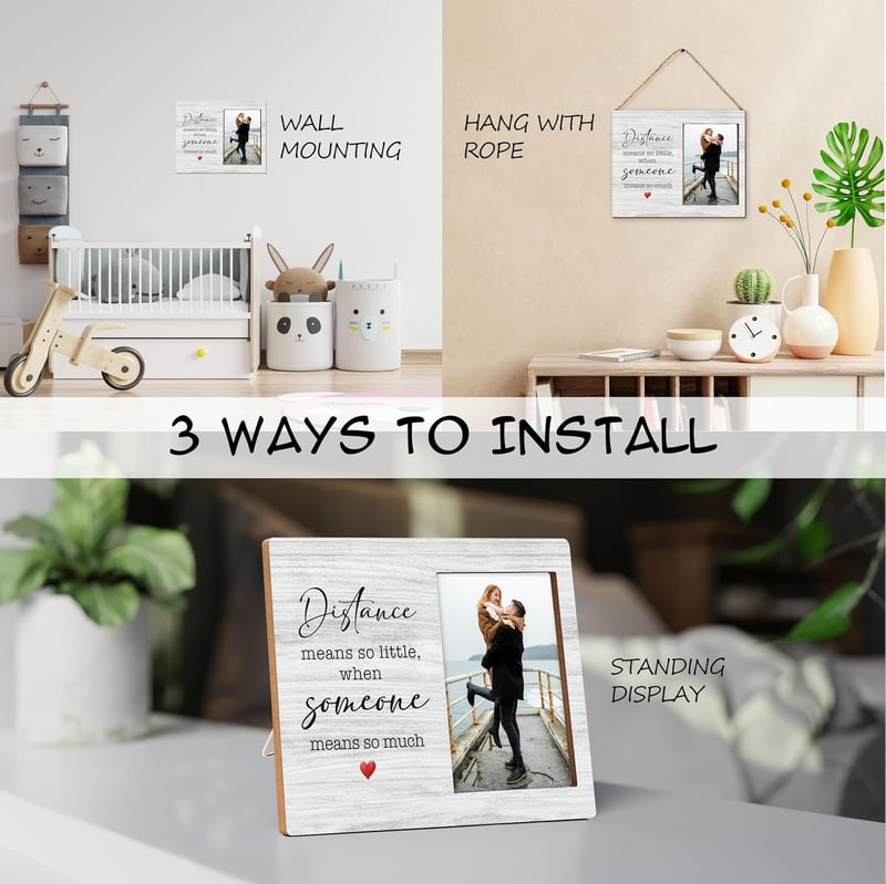Long Distance Relationship Photo Frame for Couples