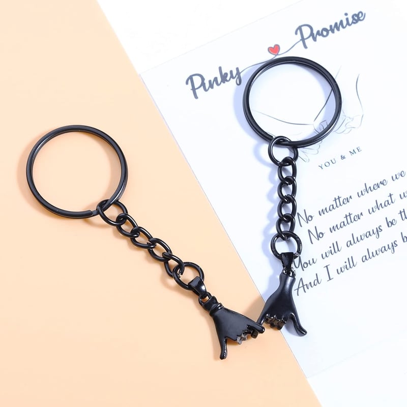 Pinky Promise Keychains for Couples - Valentine Gifts