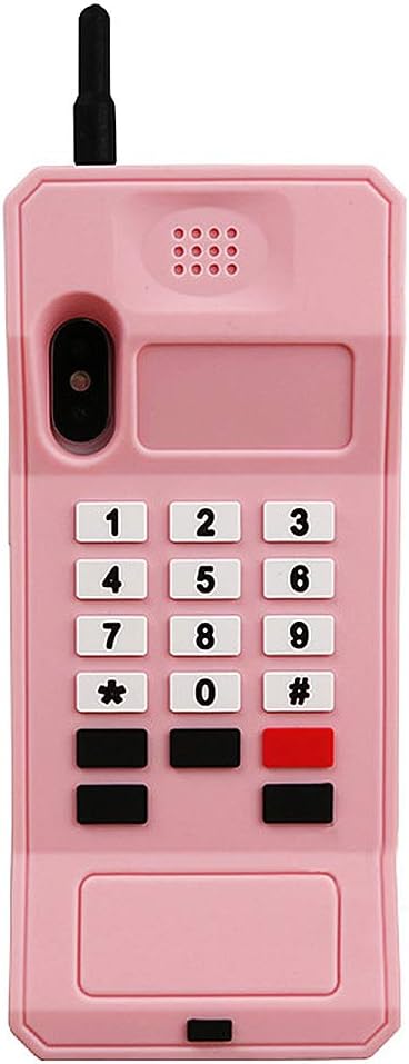 Retro Pink 3D Silicone Case for iPhone XR - Soft Rubber Bumper