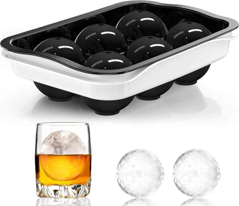 Whiskey Ice Ball Maker - Reusable Silicone Sphere Tray