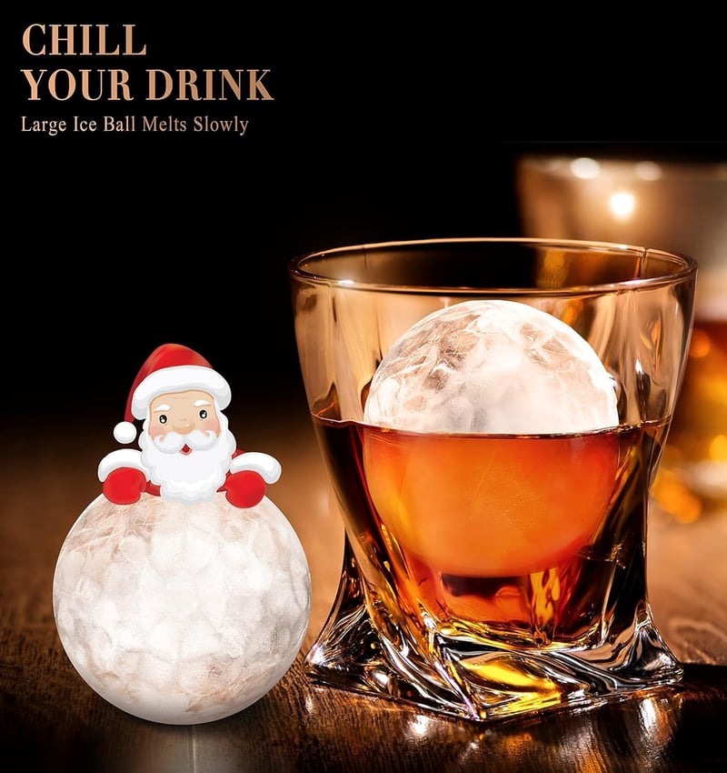Whiskey Ice Ball Maker - Reusable Silicone Sphere Tray