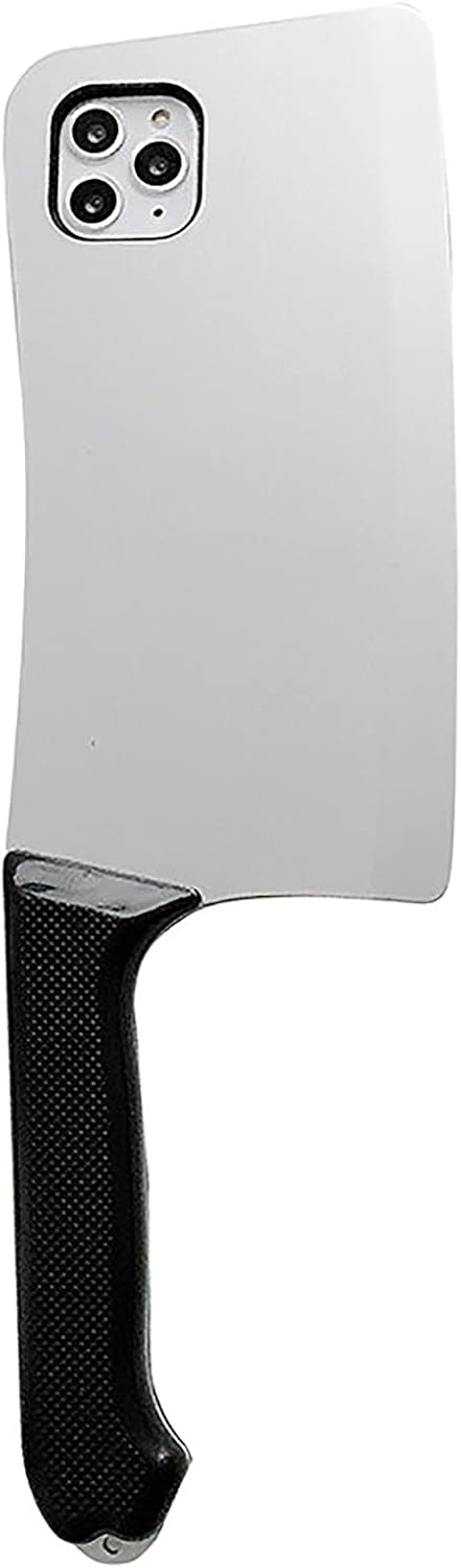 Cute Kitchen Knife Silicone Phone Case for iPhone 13 - White