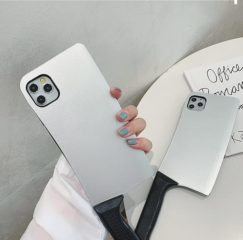 Cute Kitchen Knife Silicone Phone Case for iPhone 13 - White
