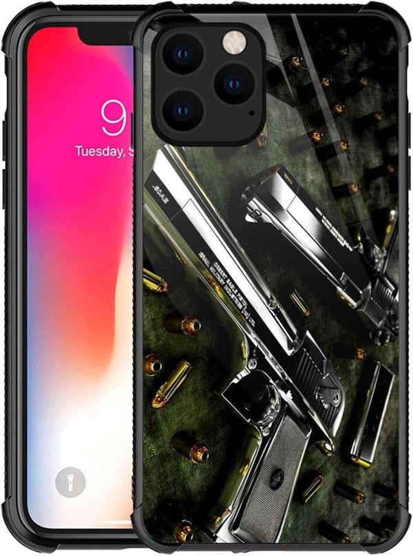 iPhone 12 Pro Black Bullet Graphic Case - Shockproof Design
