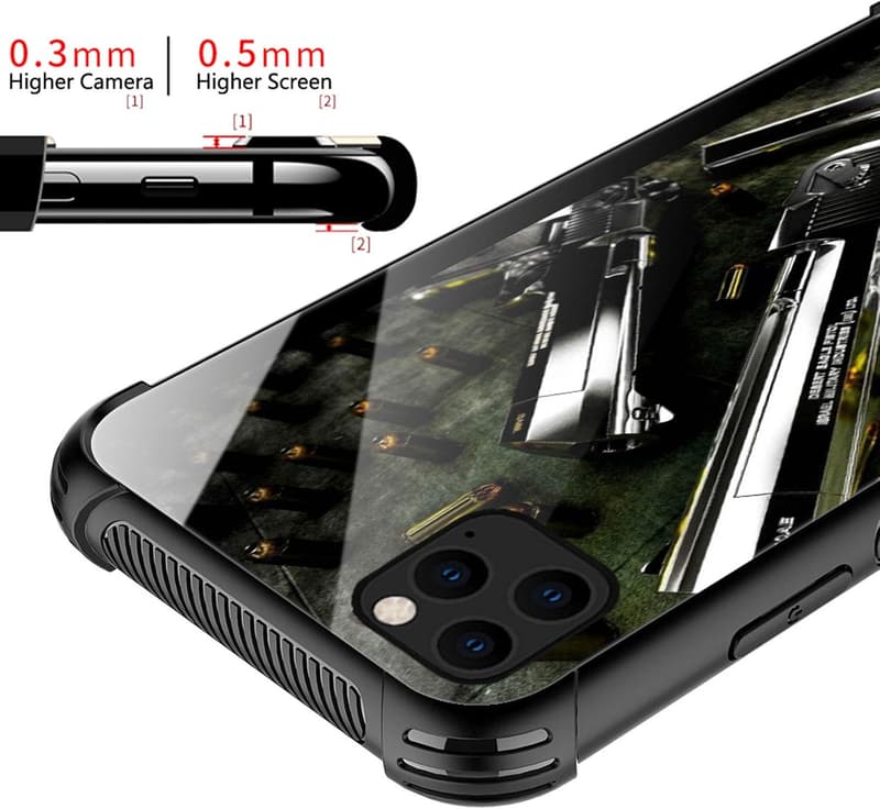 iPhone 12 Pro Black Bullet Graphic Case - Shockproof Design