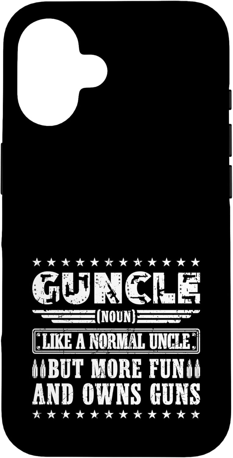 Guncle iPhone 16 Case - Fun Uncle with Guns Design
