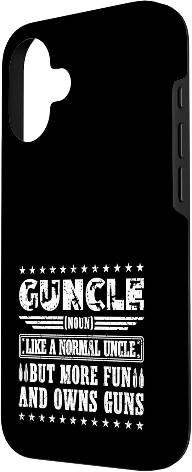 Guncle iPhone 16 Case - Fun Uncle with Guns Design