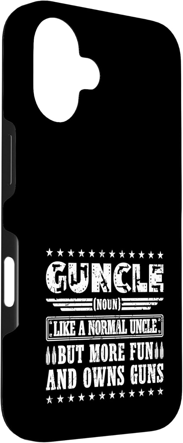 Guncle iPhone 16 Case - Fun Uncle with Guns Design