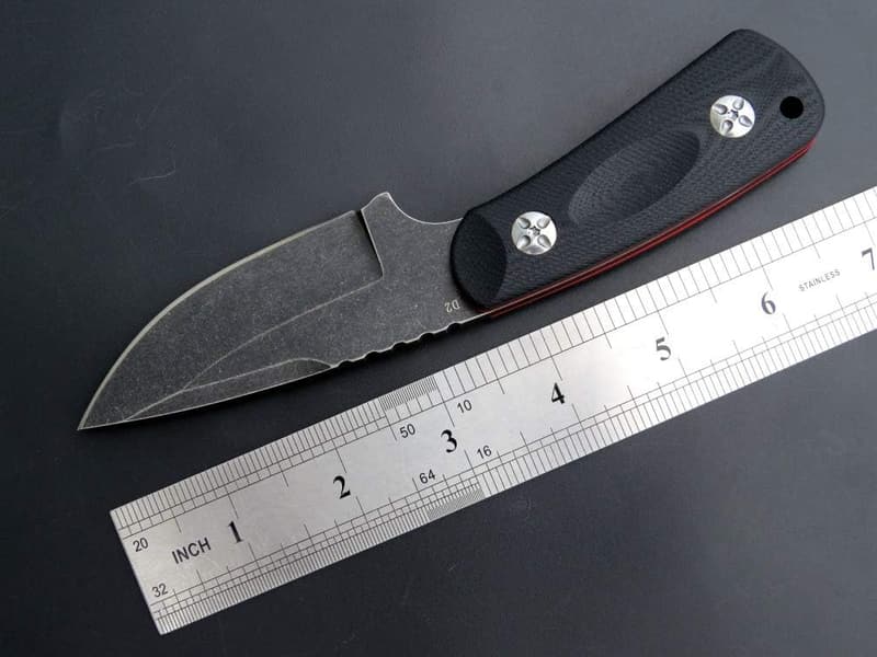 EDC Fixed Blade Knife with D2 Steel & G10 Handle for Camping