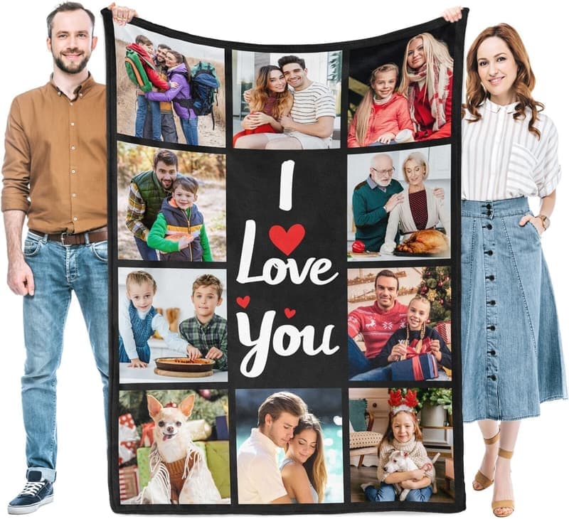 Personalized Photo Blanket for Mother's Day Gifts