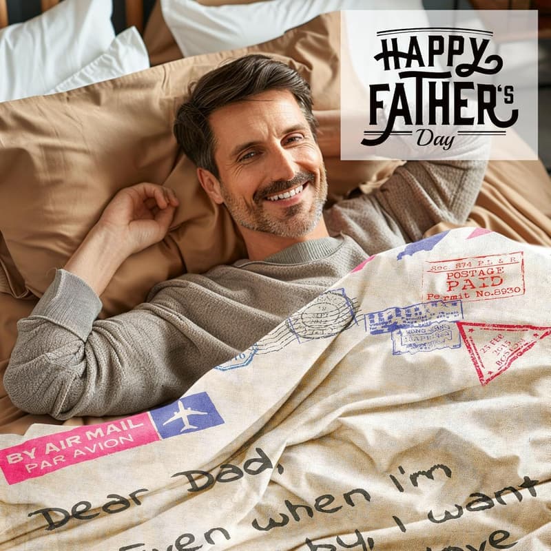 Father's Day Throw Blanket Gift for Dad - 55