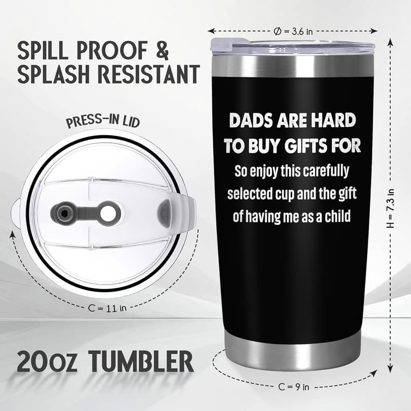 Father's Day 20 oz Stainless Steel Insulated Tumbler