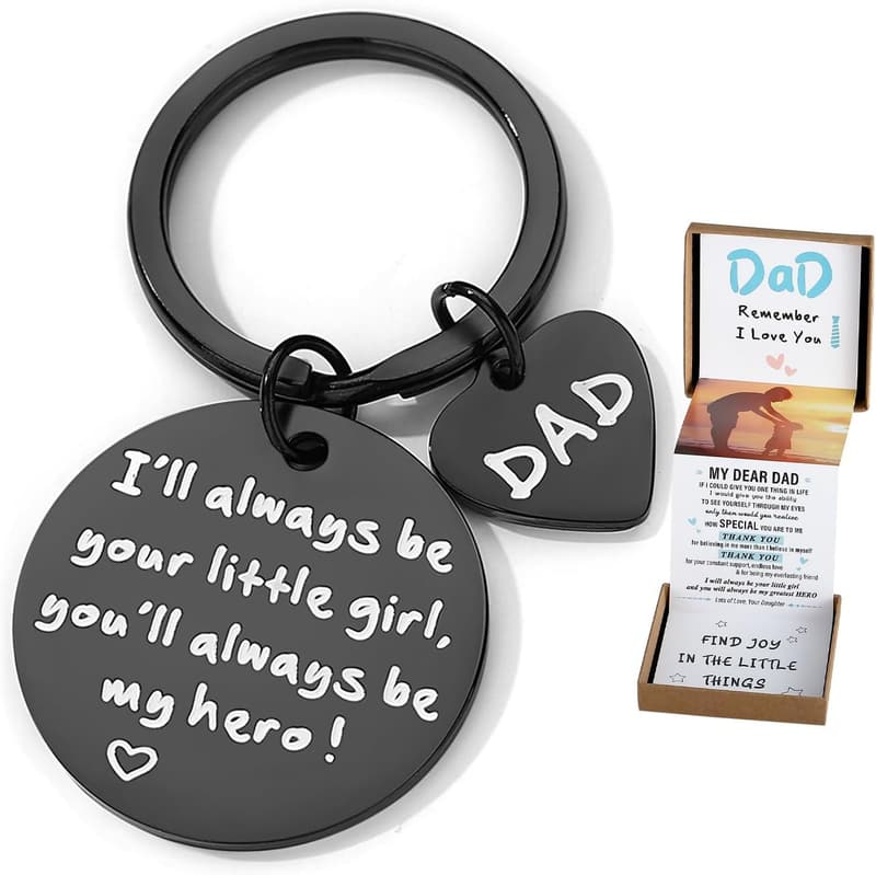 Father's Day Keychain Gift in Cool Pull-Out Box