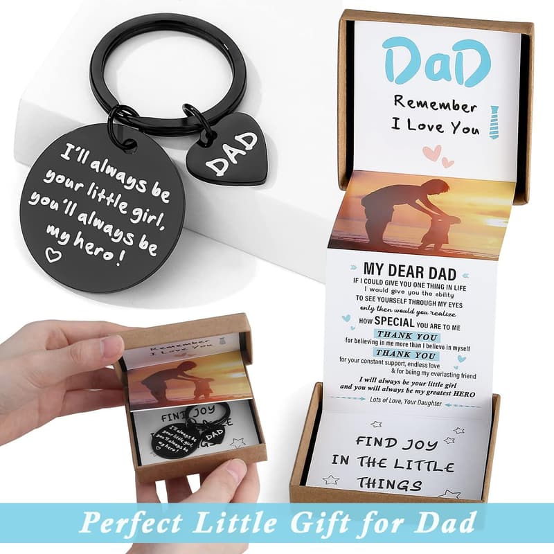 Father's Day Keychain Gift in Cool Pull-Out Box