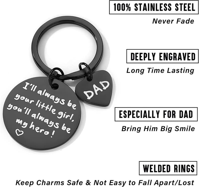 Father's Day Keychain Gift in Cool Pull-Out Box