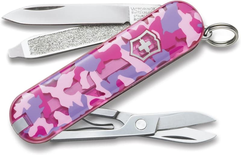 Victorinox Swiss Army Classic SD Knife - Compact Pink Camouflage