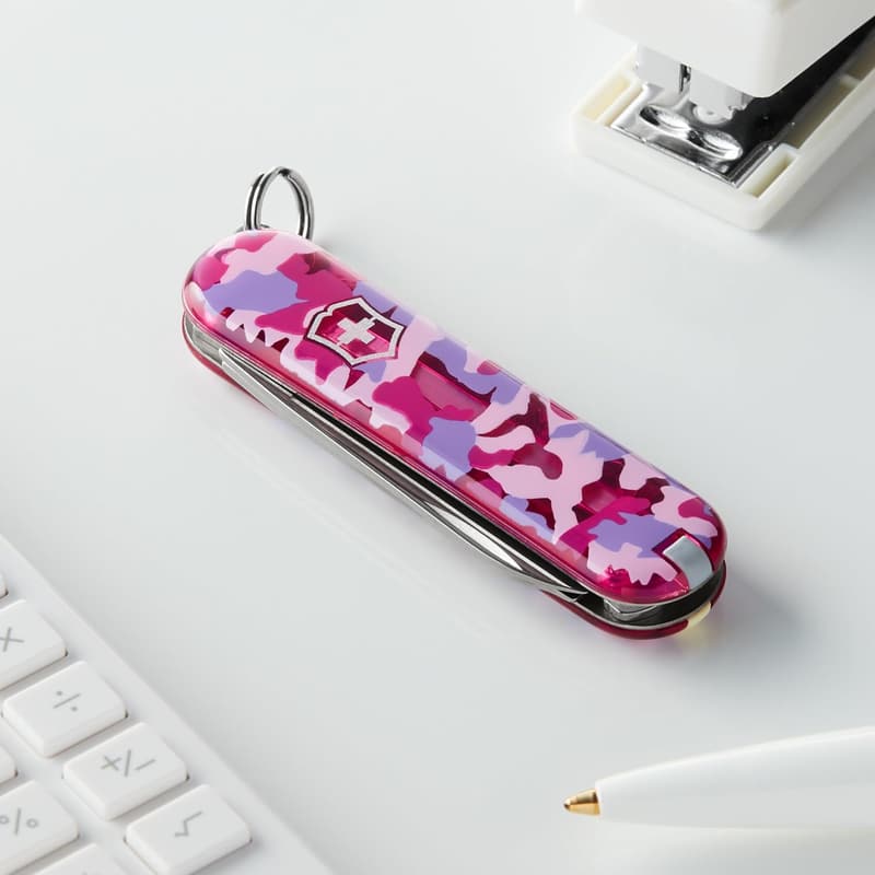 Victorinox Swiss Army Classic SD Knife - Compact Pink Camouflage